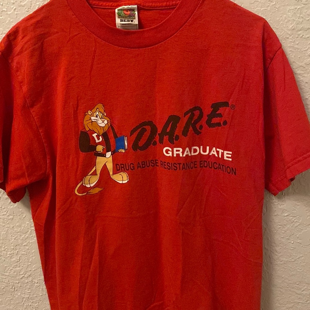 Dare drug program shirt 90s